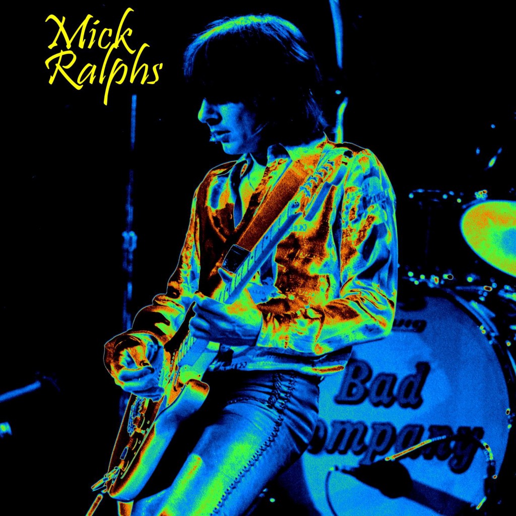 BAD COMPANY MICK RALPHS OF BAD COMPANY PERFORMING IN SPOKANE, WA. ON 5-4-77. PHOTO/ART BY BEN UPHAM.