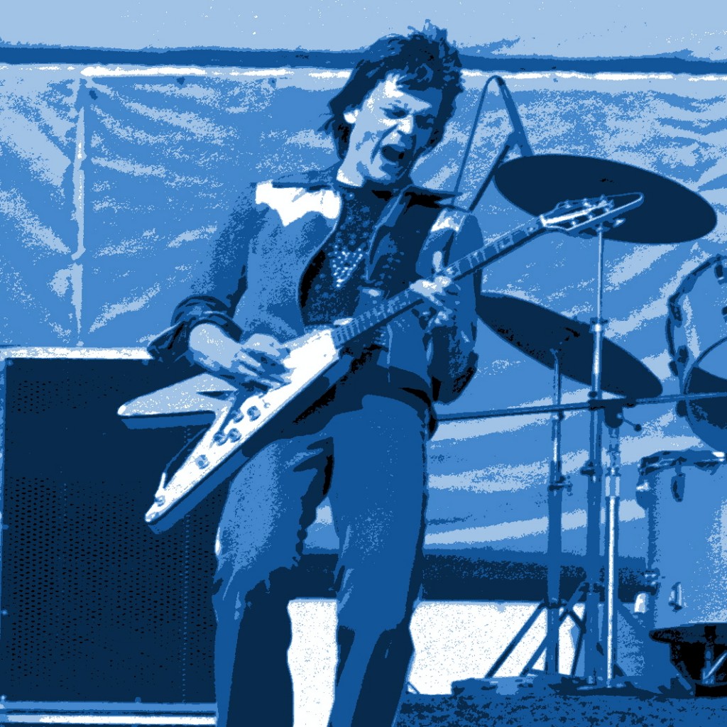 J. GEILS BAND J. GEILS ON HIS GUITAR AT THE COLISEUM IN OAKLAND, CA. ON 6-6-76. PHOTO BY BEN UPHAM.