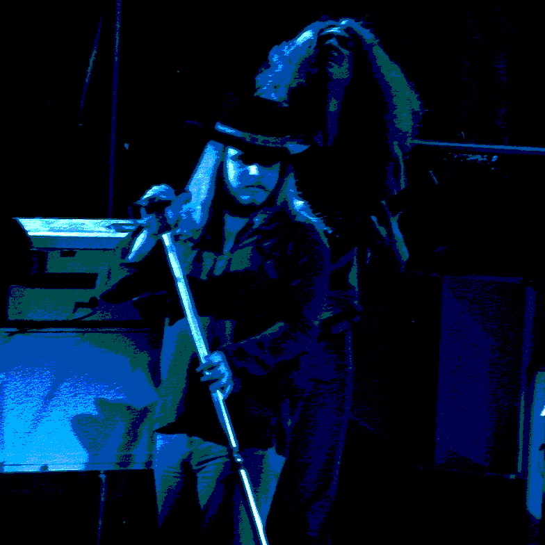 LYNYRD SKYNYRD 3 RONNIE VAN ZANT AND ALLEN COLLINS OF LYNYRD SKYNYRD AT WINTERLAND ON 3-6-76. PHOTO BY BEN UPHAM. MAGICAL MOMENT PHOTOS.