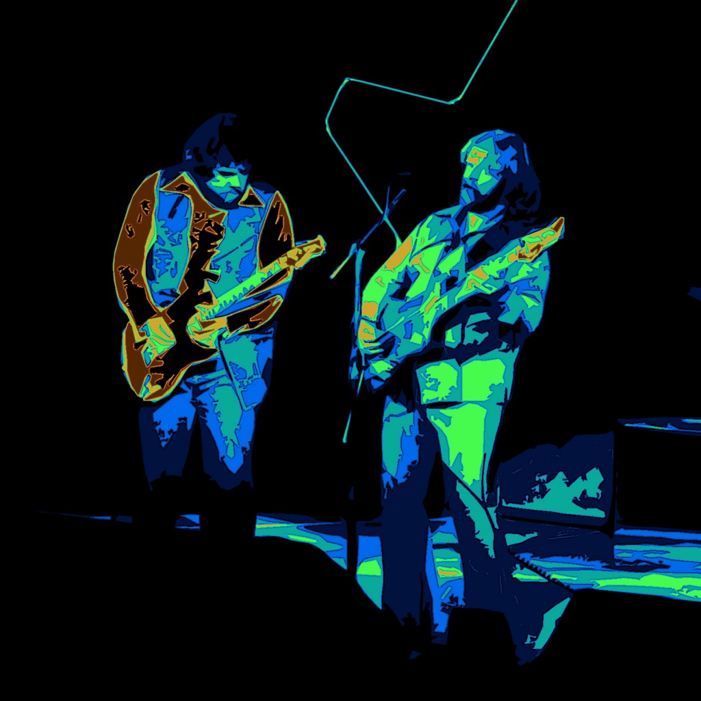 BTO 5 RANDY BACHMAN AND C.F. TURNER PERFORMING IN SPOKANE, WA. IN SEPTEMBER 1976. PHOTO BY BEN UPHAM. MAGICAL MOMENT PHOTOS.