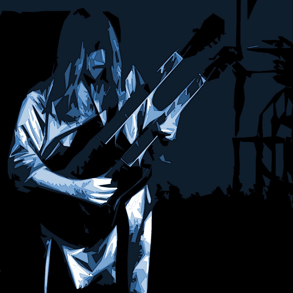 RUSH 5 ALEX LIFESON OF RUSH PLAYING IN SPOKANE, WA. ON 9-16-77. PHOTO BY BEN UPHAM. MAGICAL MOMENT PHOTOS.