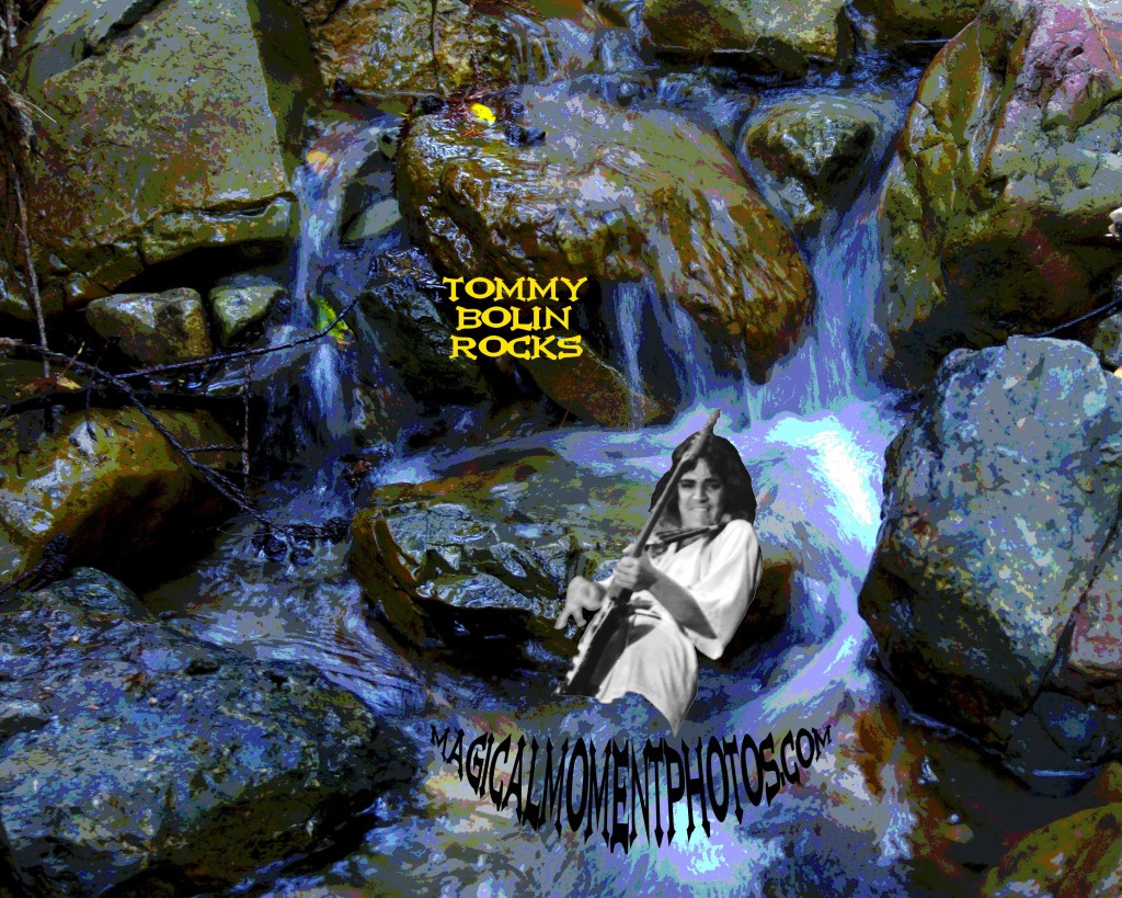 TOMMY BOLIN IN THE CREEK TOMMY BOLIN ARTWORK